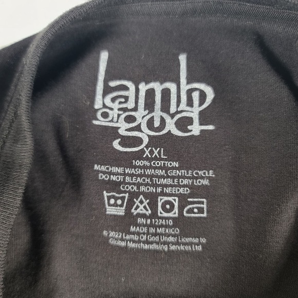 Lamb of God Black OMENS Eagle Bird Skeleton Tee Shirt XXL - Picture 4 of 4